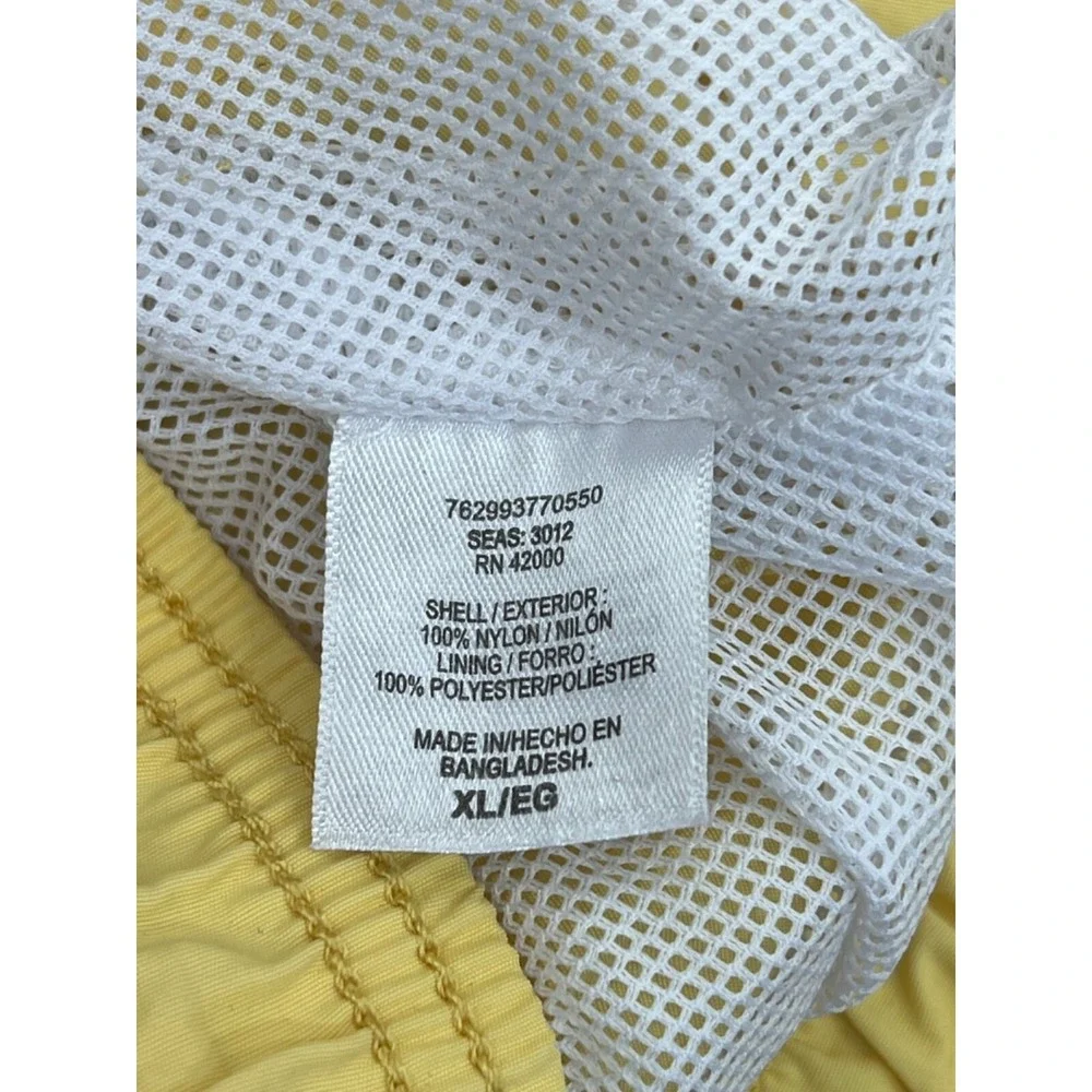 Islander‎ Swim Trunks Men's Sz XL Yellow Drawstring Pockets